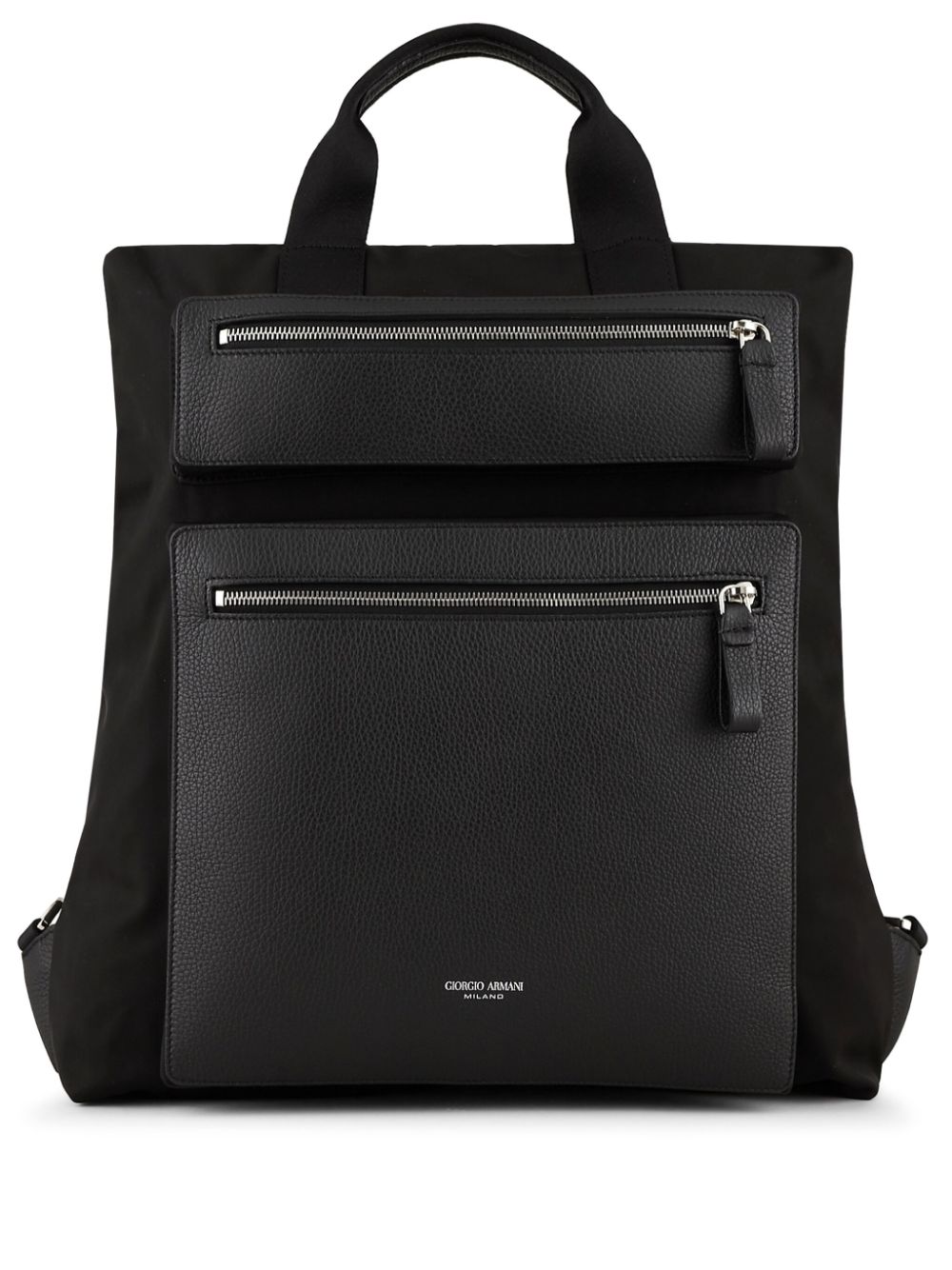 Giorgio Armani logo-stamp backpack - Black von Giorgio Armani