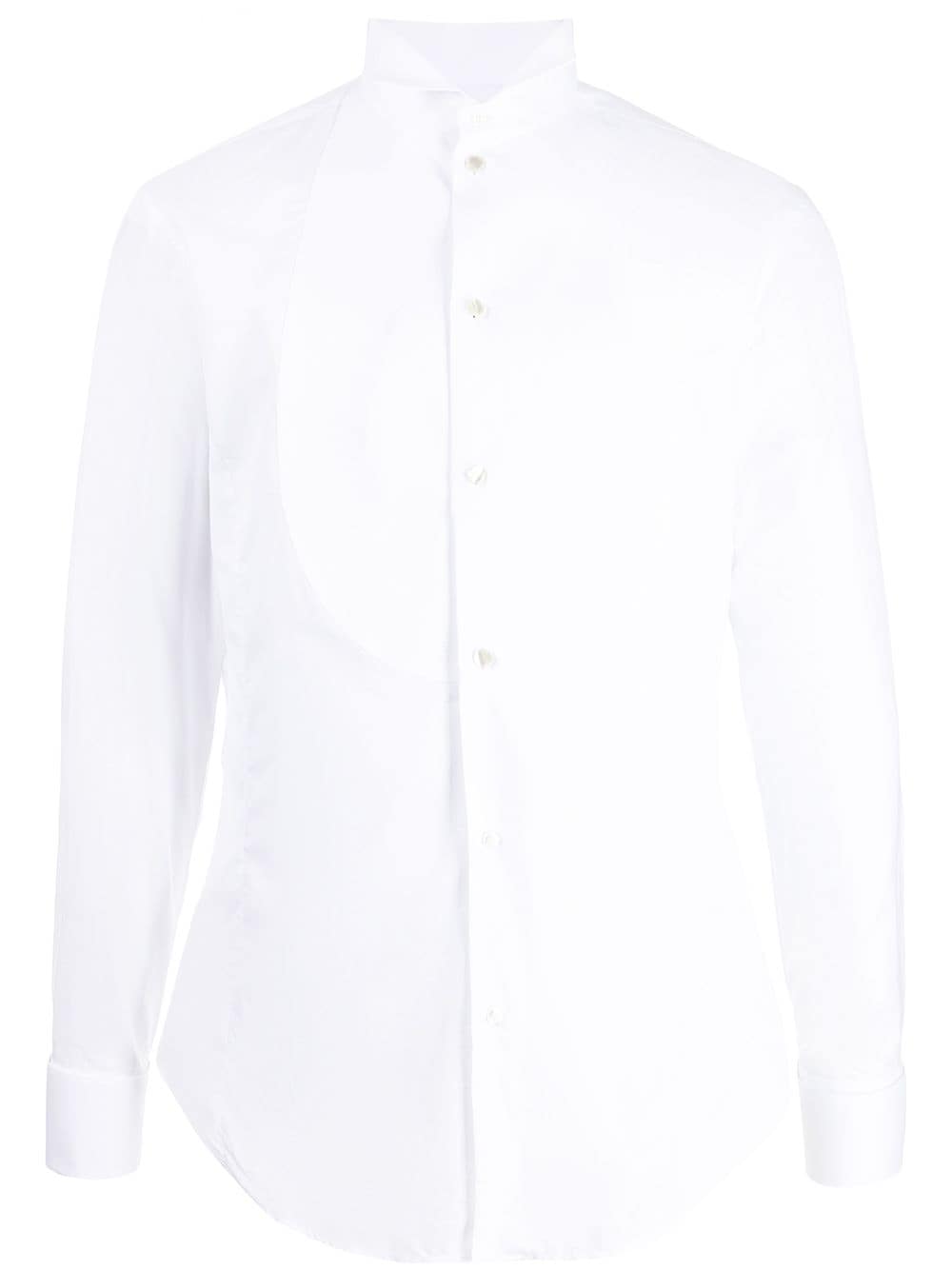 Giorgio Armani long-sleeved cotton shirt - White von Giorgio Armani