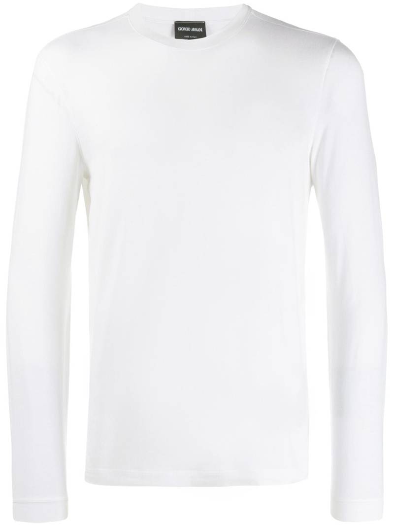 Giorgio Armani longsleeved T-shirt - White von Giorgio Armani