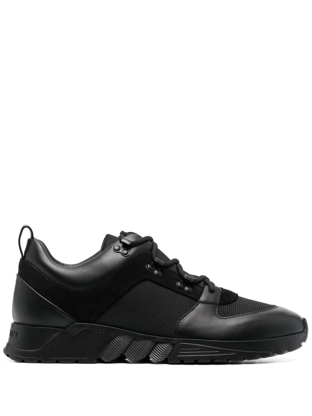 Giorgio Armani low-top leather sneakers - Black von Giorgio Armani