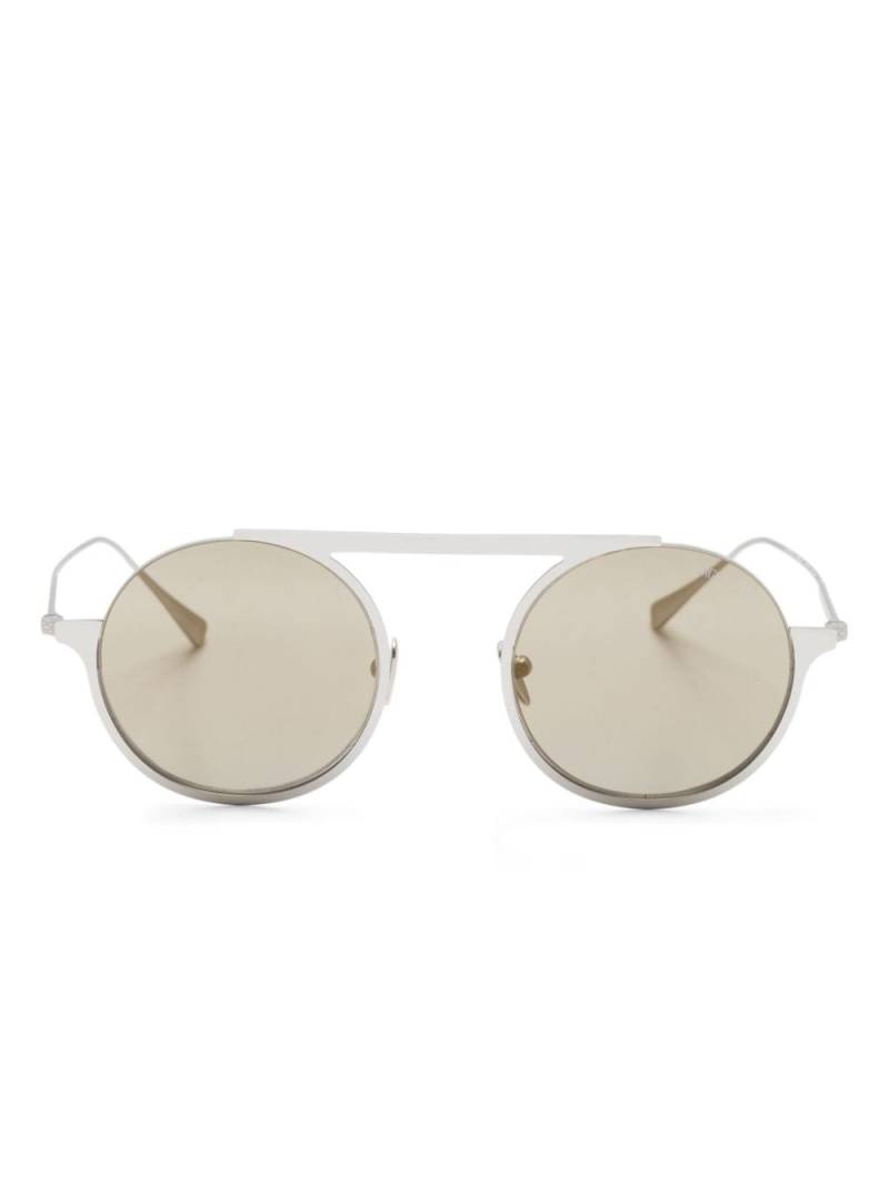 Giorgio Armani matte round-frame sunglasses - Silver von Giorgio Armani
