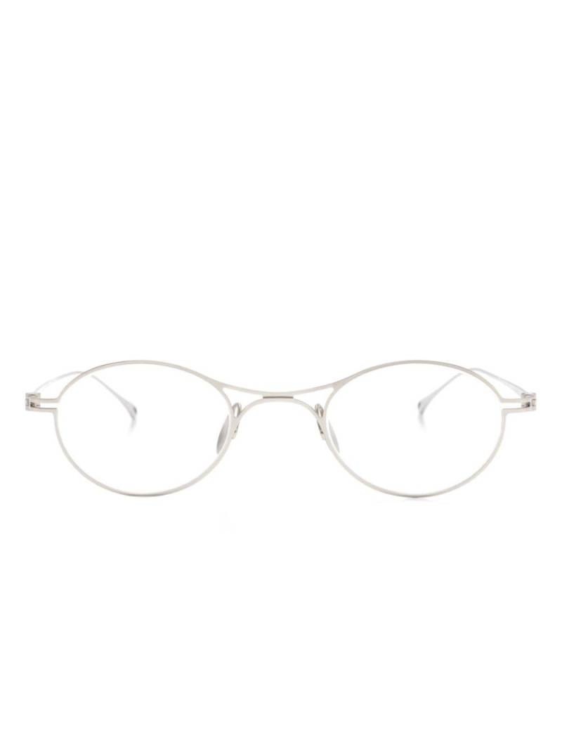 Giorgio Armani oval-frame glasses - Silver von Giorgio Armani