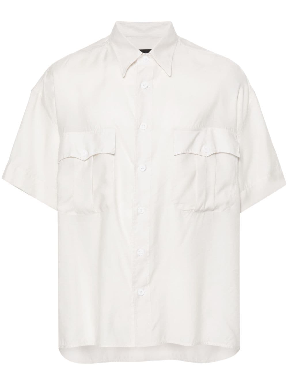 Giorgio Armani peak-lapels short-sleeves shirt - Neutrals von Giorgio Armani