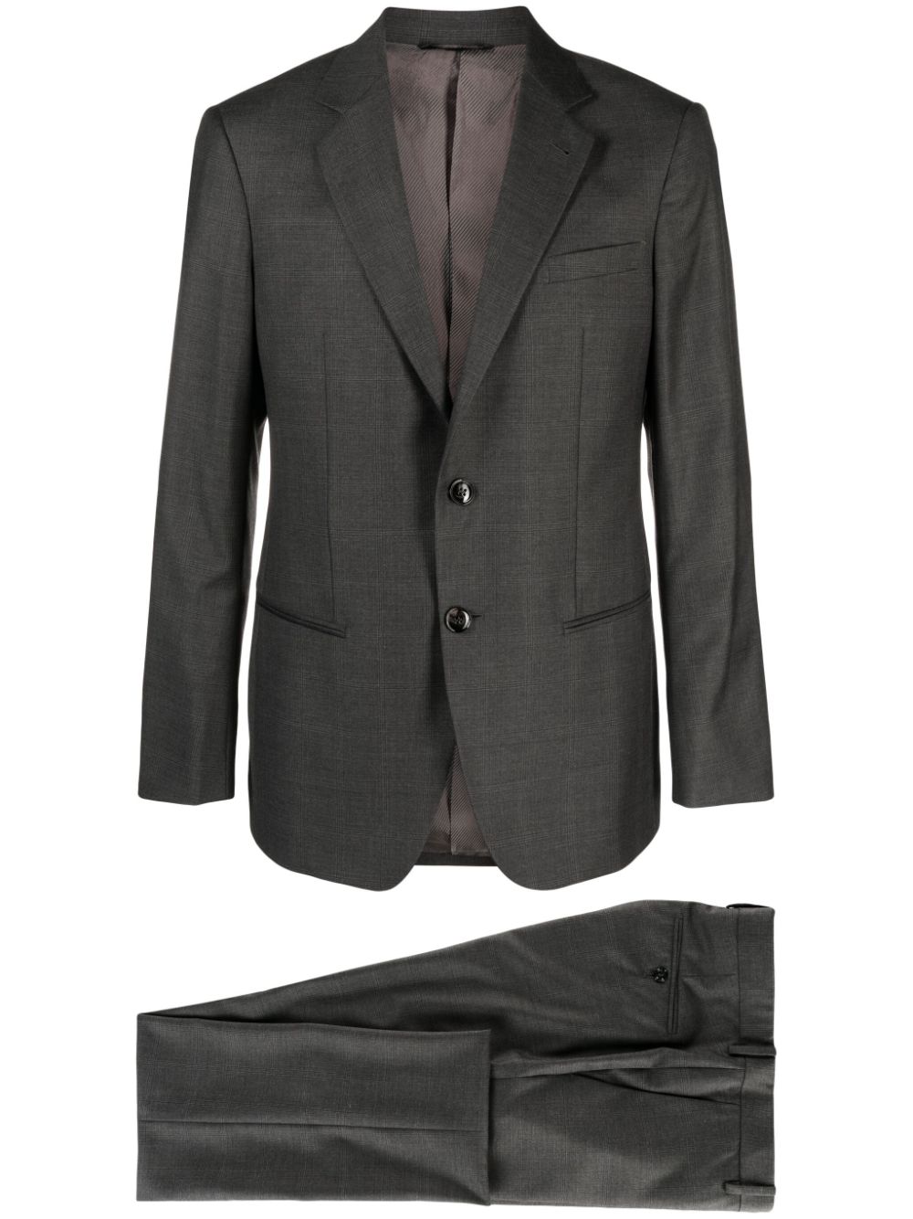 Giorgio Armani checked two-piece wool suit - Grey von Giorgio Armani