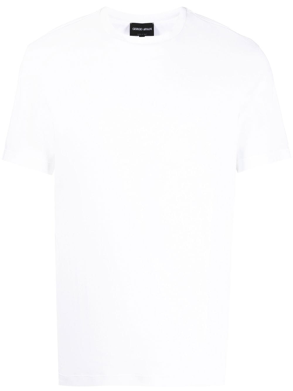 Giorgio Armani plain cotton T-shirt - White von Giorgio Armani