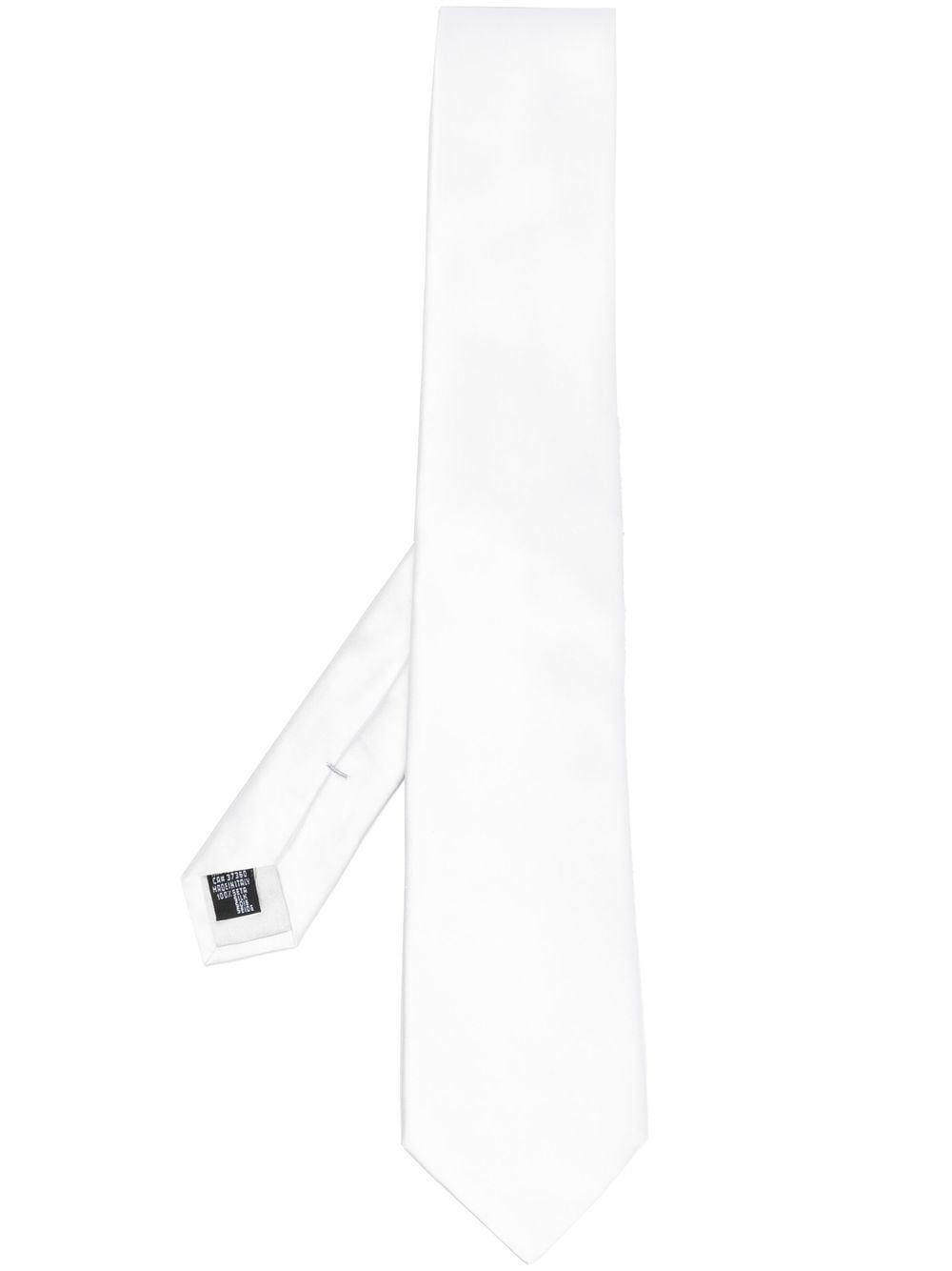 Giorgio Armani plain silk tie - White von Giorgio Armani