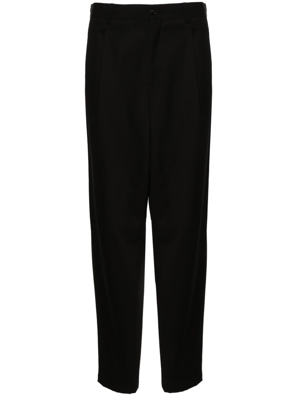 Giorgio Armani pleated tapered trousers - Black von Giorgio Armani