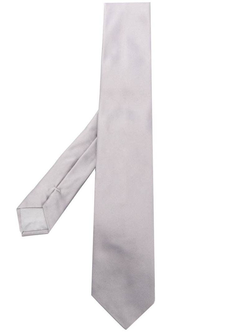 Giorgio Armani pointed-tip silk tie - Grey von Giorgio Armani