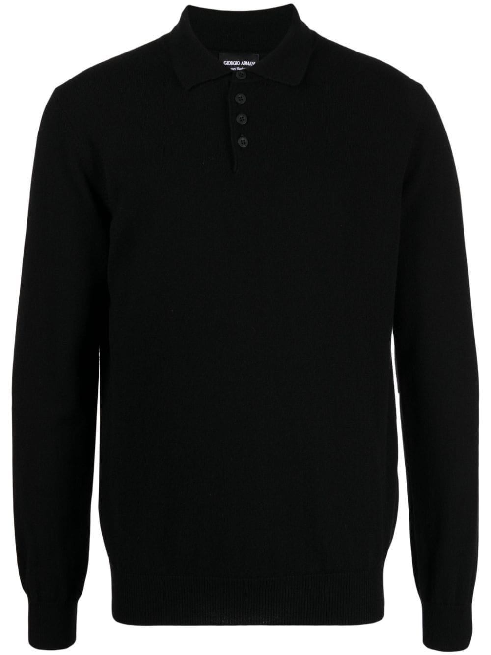 Giorgio Armani polo-collar cashmere jumper - Black von Giorgio Armani