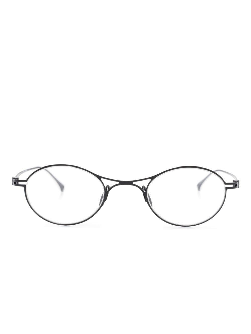 Giorgio Armani round-frame glasses - Black von Giorgio Armani