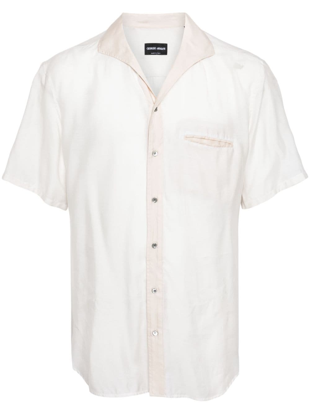Giorgio Armani shawl-lapel button-down shirt - Neutrals von Giorgio Armani