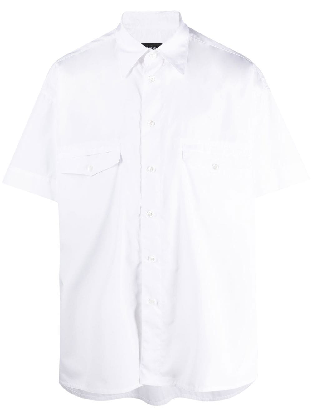 Giorgio Armani short-sleeve button-up shirt - White von Giorgio Armani