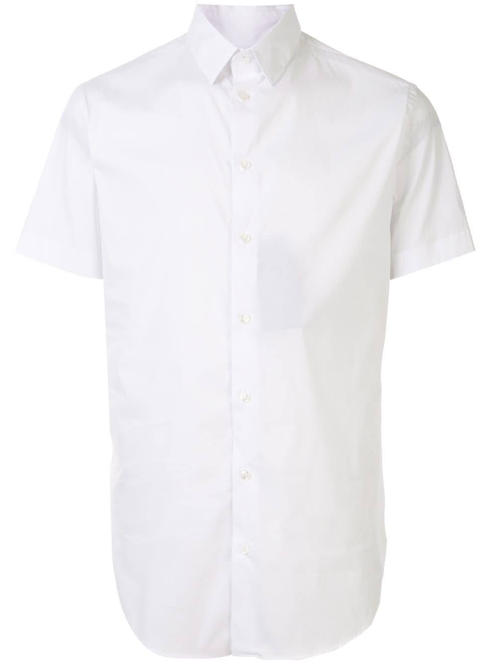 Giorgio Armani short-sleeve fitted shirt - White von Giorgio Armani