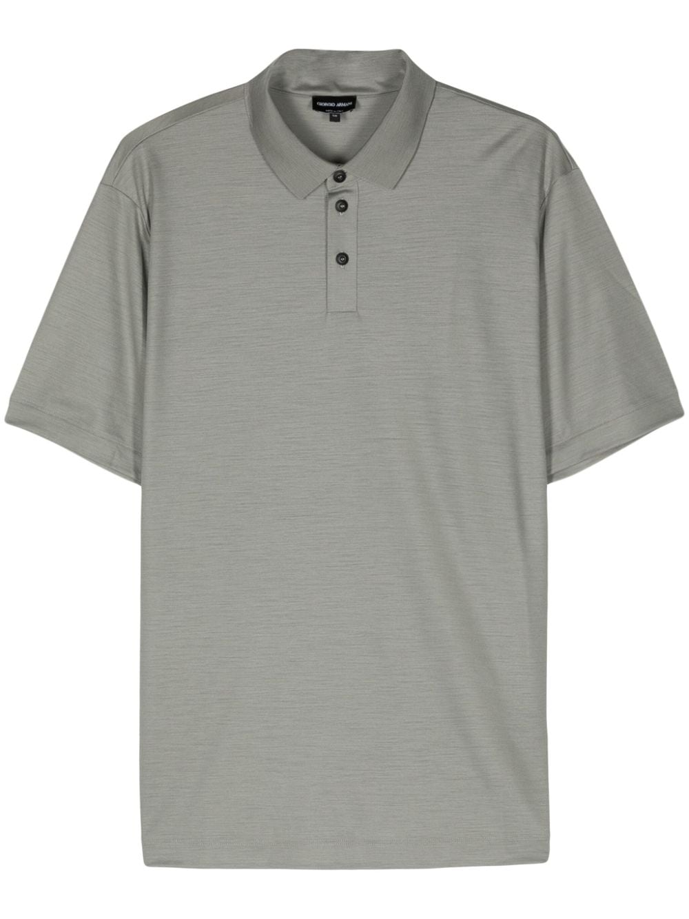 Giorgio Armani short-sleeve wool polo shirt - Green von Giorgio Armani