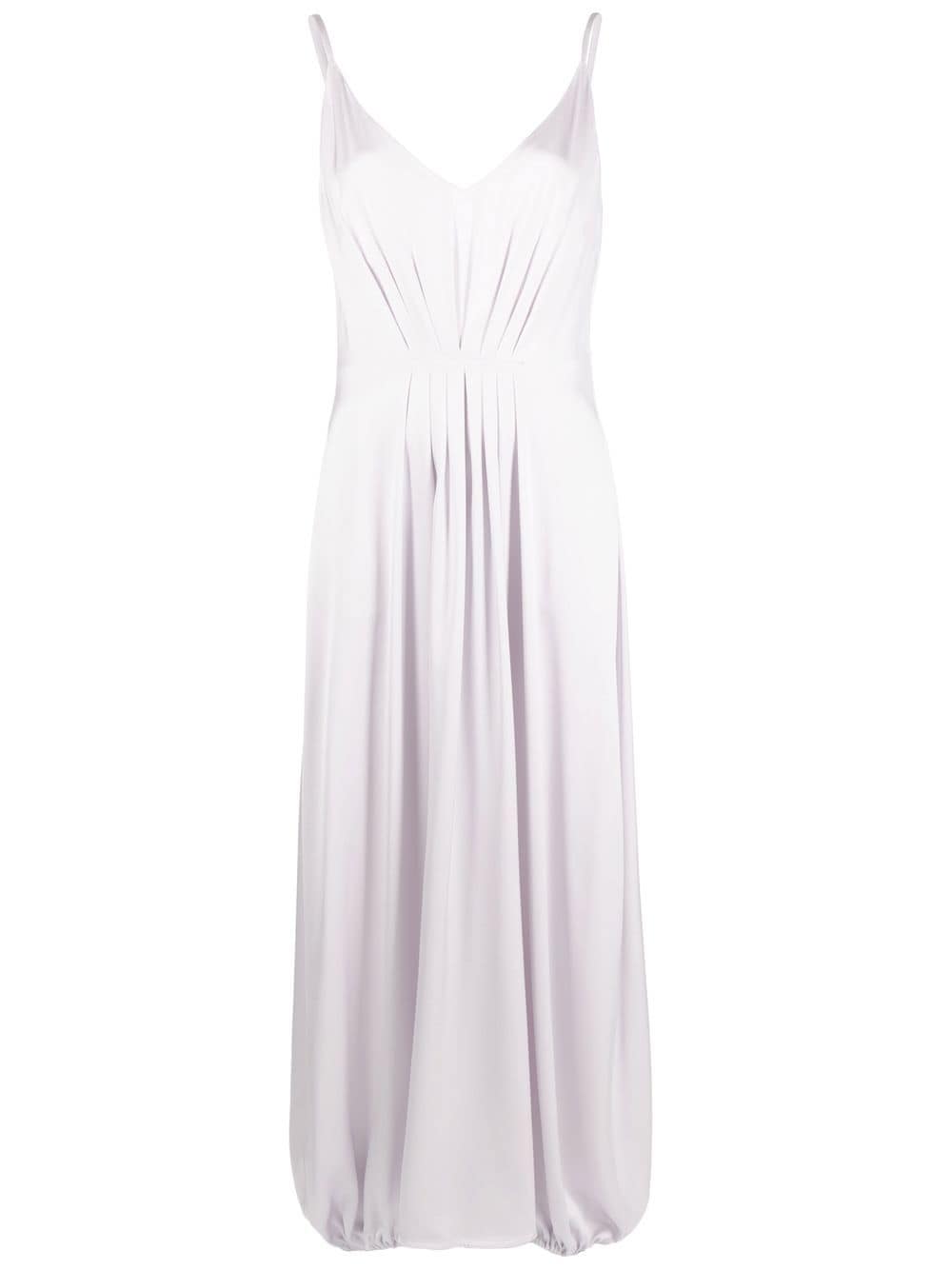 Giorgio Armani silk V-neck dress - Purple von Giorgio Armani