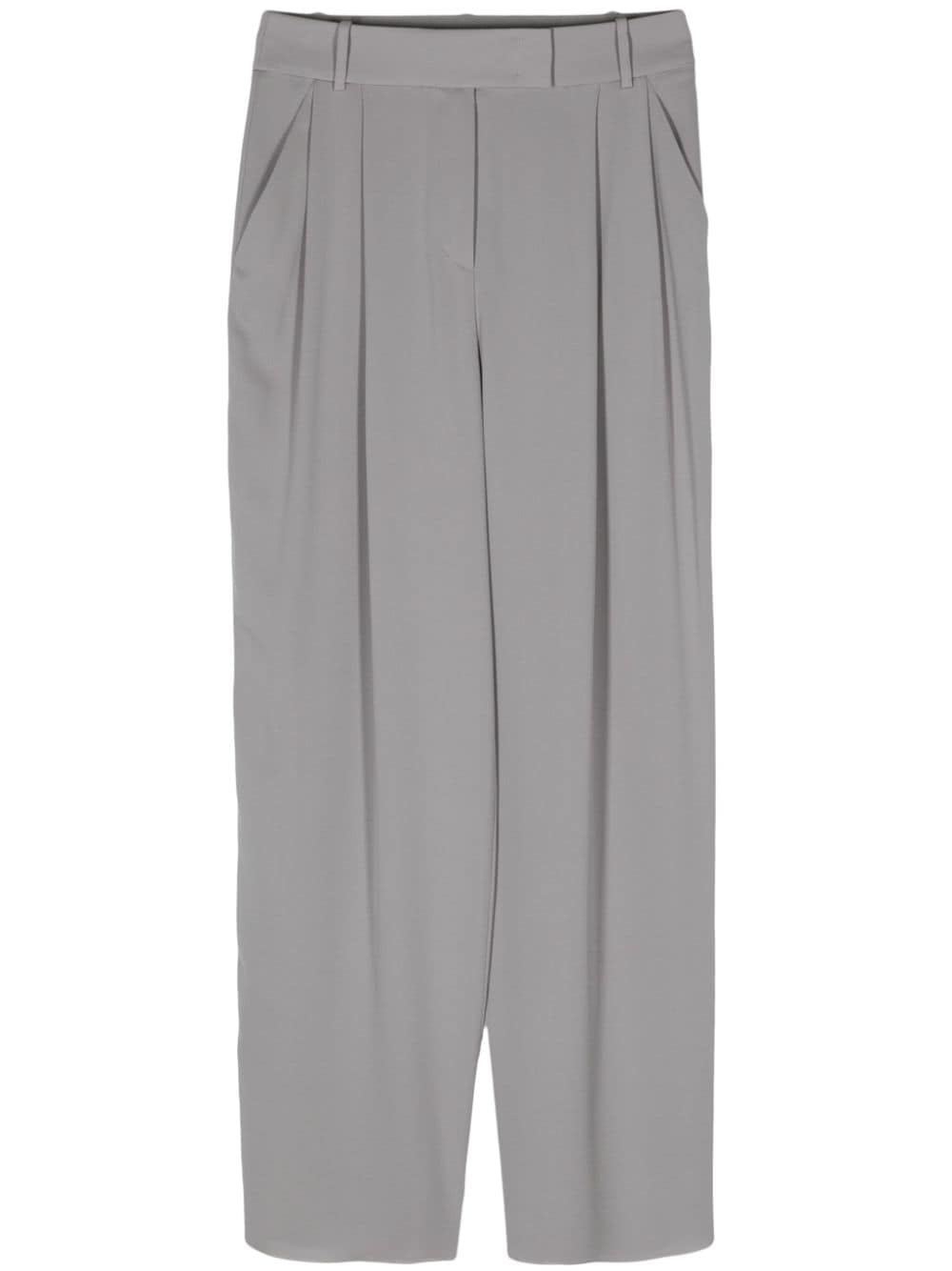 Giorgio Armani silk-georgette tailored trousers - Grey von Giorgio Armani