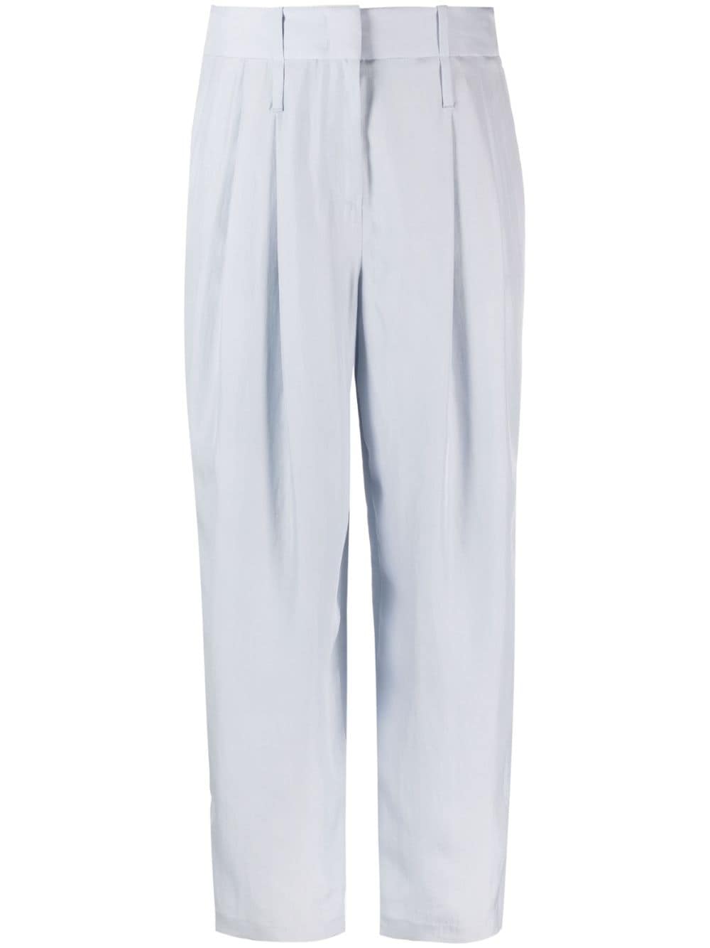 Giorgio Armani silk tapered trousers - Blue von Giorgio Armani