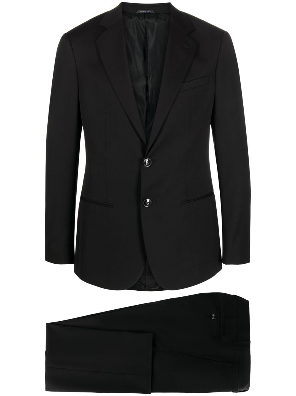 Giorgio Armani single-breasted two-piece suit - Black von Giorgio Armani