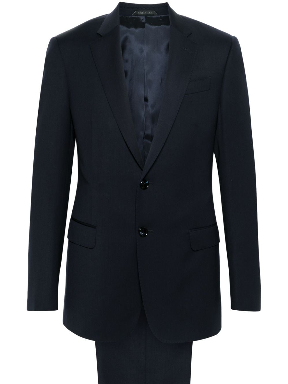 Giorgio Armani single-breasted virgin-wool suit - Blue von Giorgio Armani