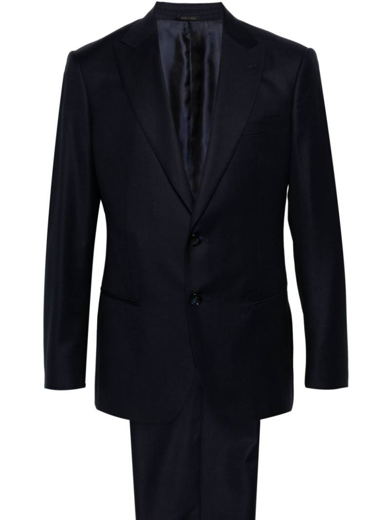 Giorgio Armani single-breasted virgin-wool suit - Blue von Giorgio Armani