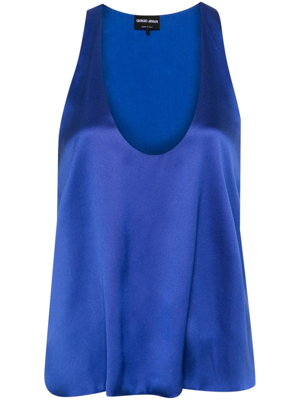 Giorgio Armani sleeveless silk top - Blue von Giorgio Armani