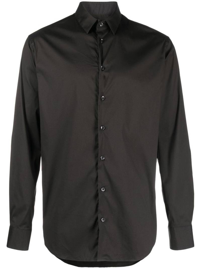 Giorgio Armani slim-cut button-down shirt - Black von Giorgio Armani