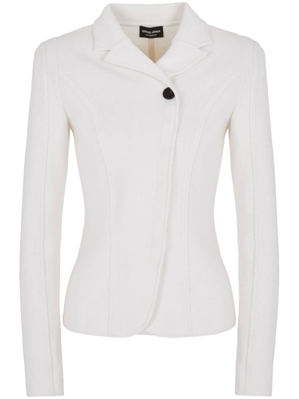 Giorgio Armani slim-cut cashmere-blend jacket - White von Giorgio Armani