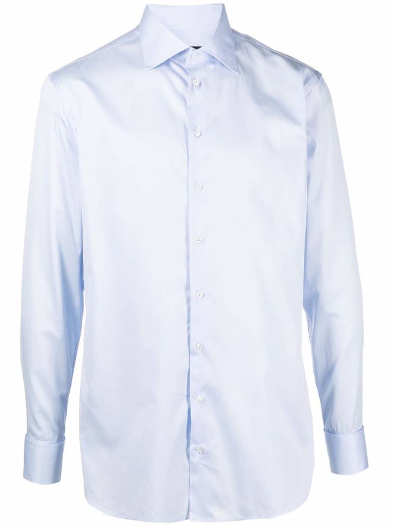 Giorgio Armani slim-cut shirt - Blue von Giorgio Armani