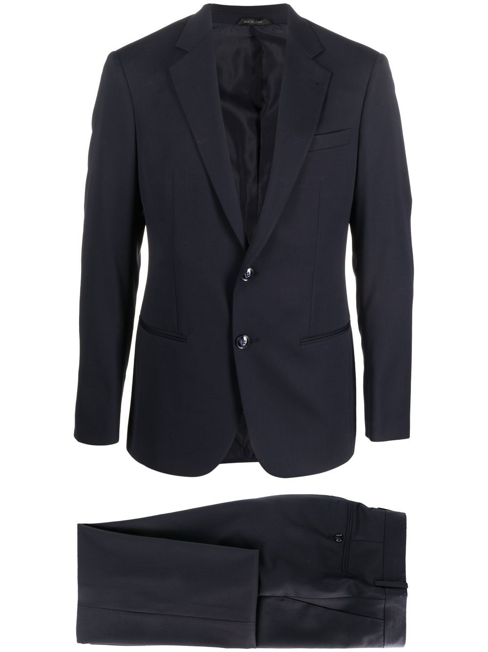 Giorgio Armani slim-fit wool two-piece suit - Blue von Giorgio Armani