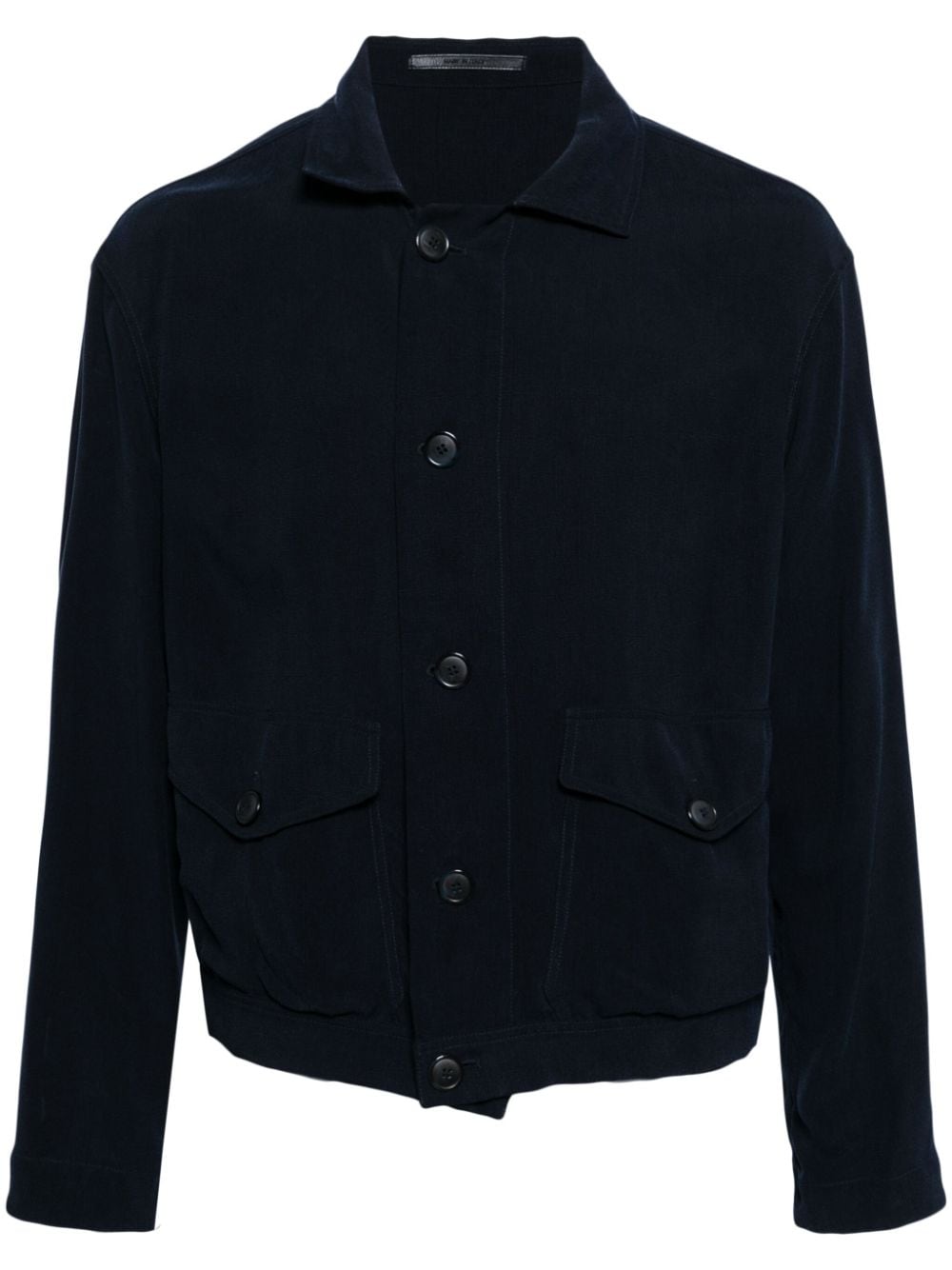 Giorgio Armani spread-collar shirt jacket - Blue von Giorgio Armani