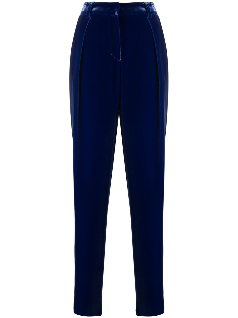 Giorgio Armani straight-leg velvet trousers - Blue von Giorgio Armani