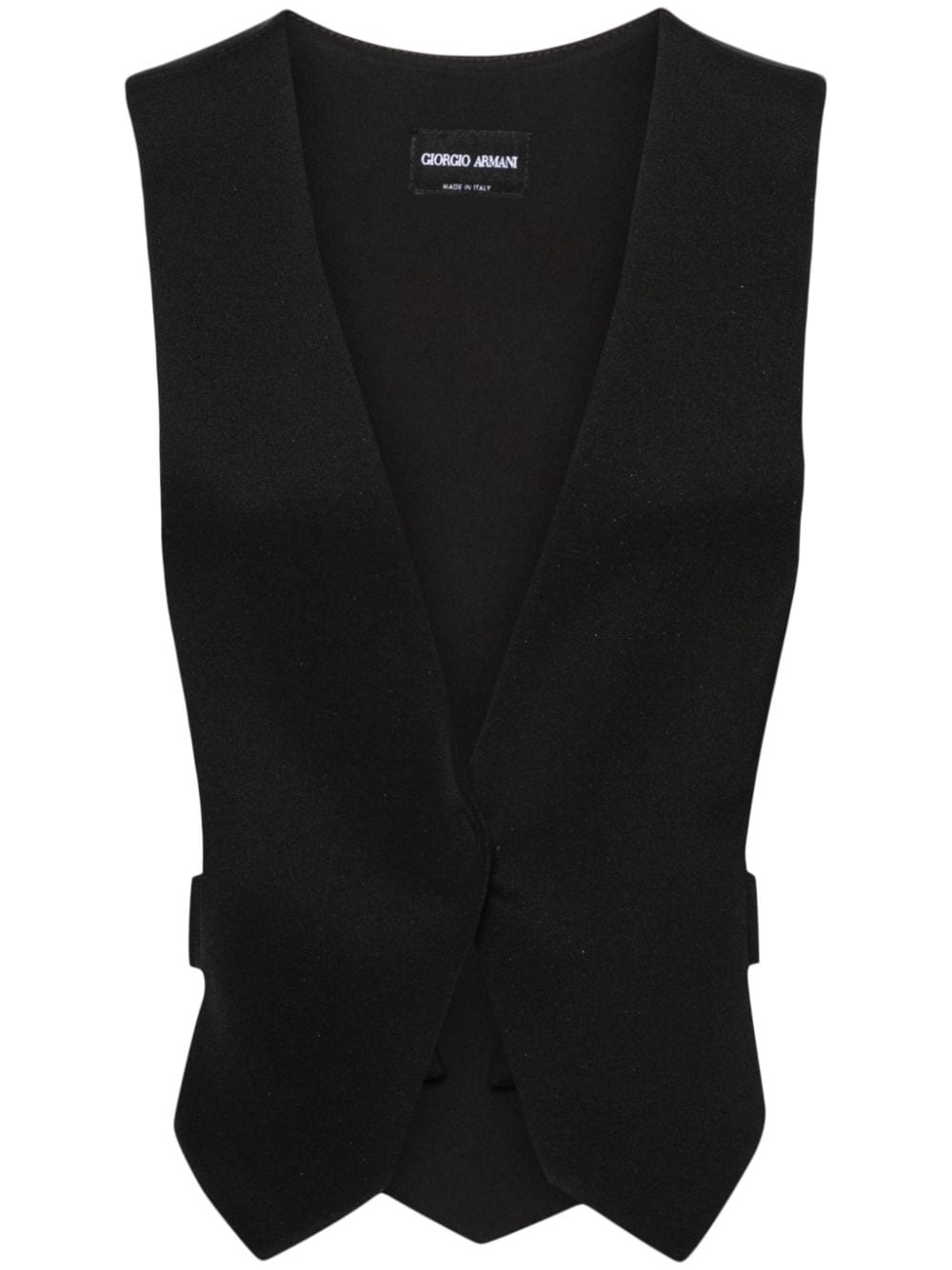 Giorgio Armani strap-detail silk waistcoat - Black von Giorgio Armani