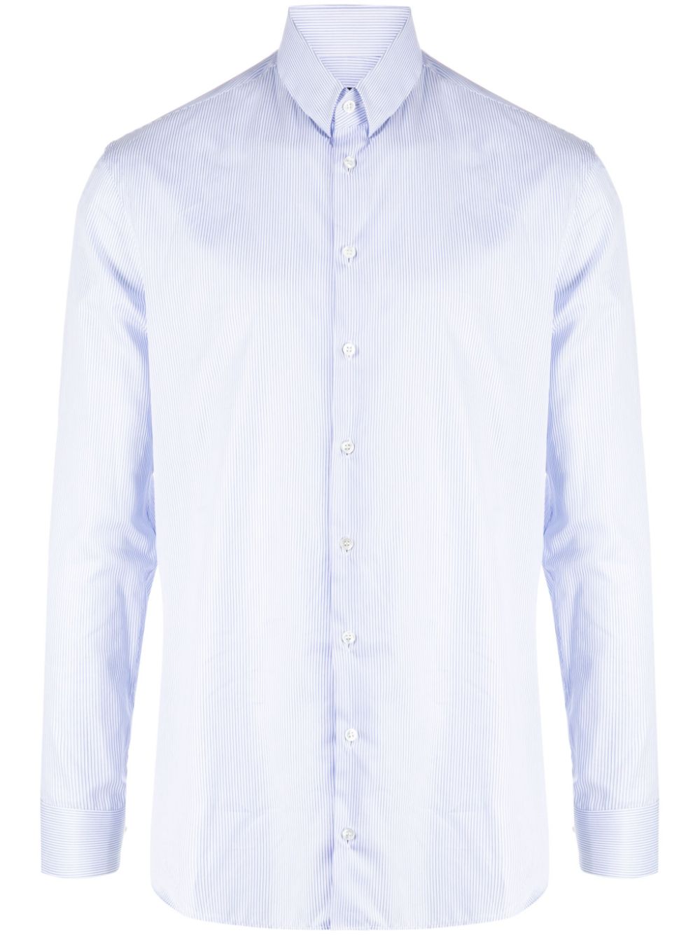 Giorgio Armani striped poplin shirt - Blue von Giorgio Armani