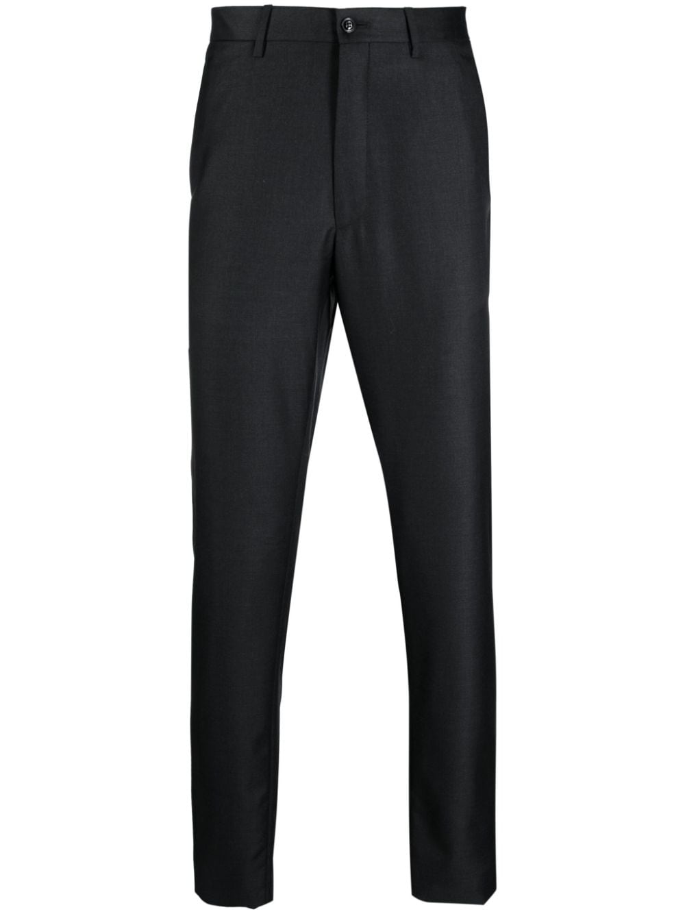 Giorgio Armani tailored-cut tapered trousers - Black von Giorgio Armani