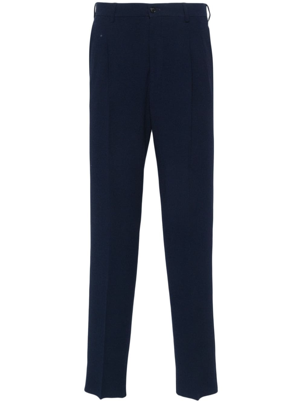 Giorgio Armani textured tapered trousers - Blue von Giorgio Armani