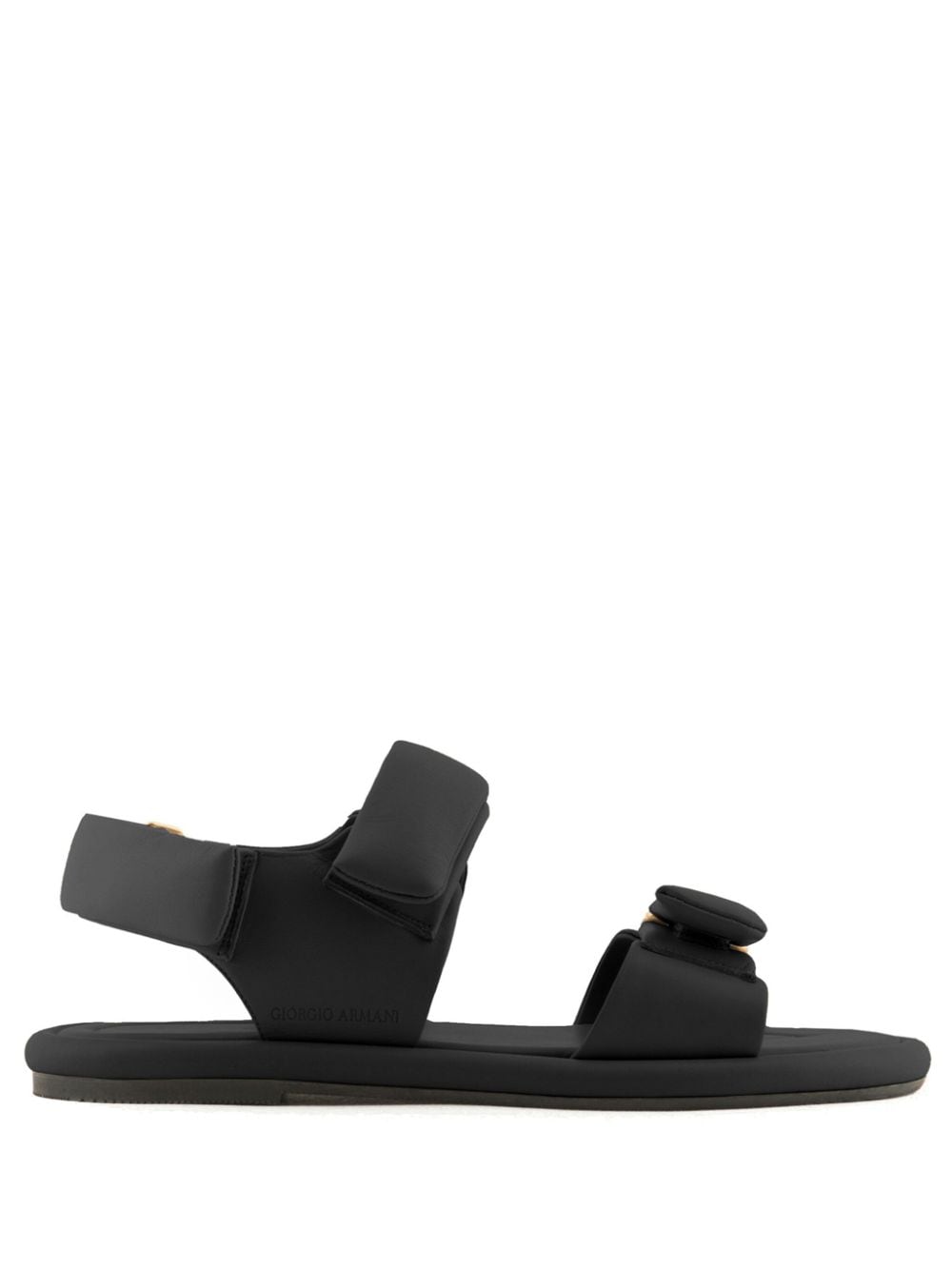 Giorgio Armani touch-strap leather sandals - Black von Giorgio Armani