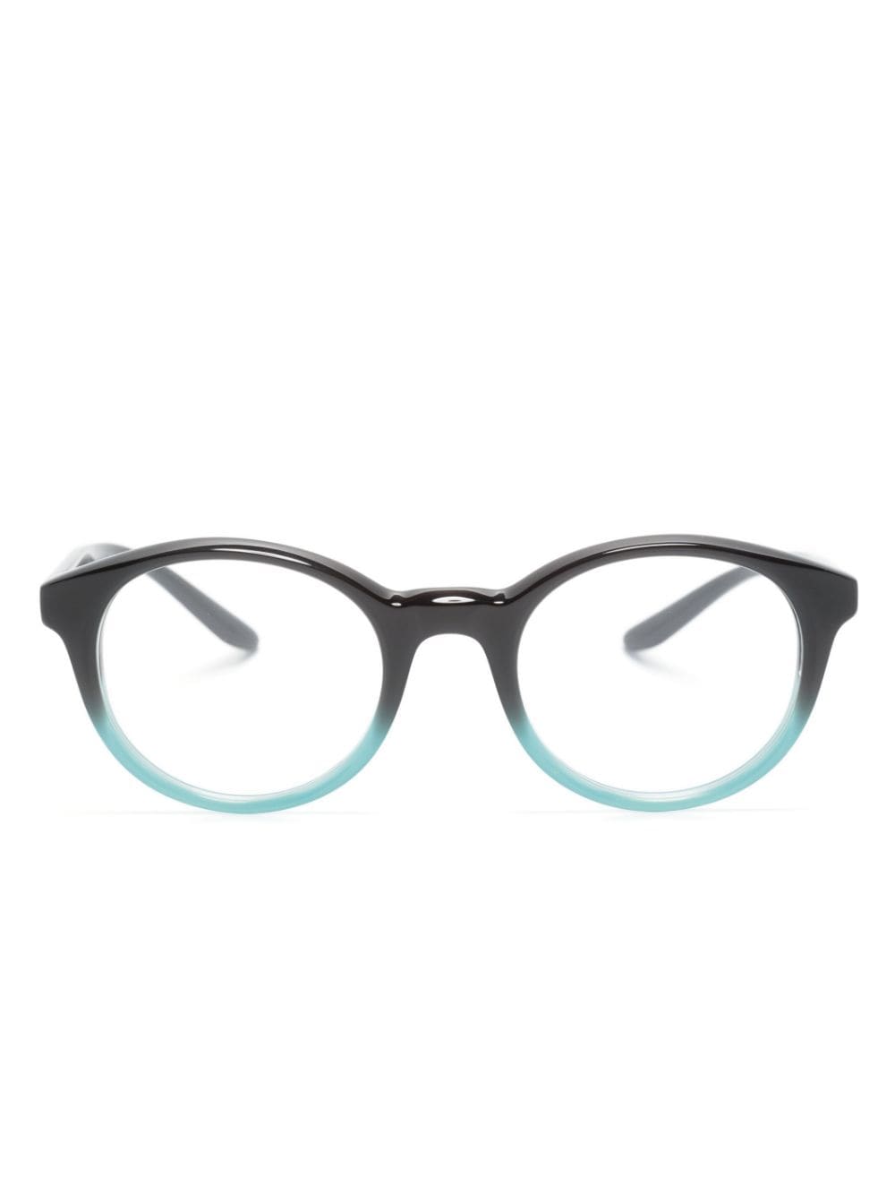 Giorgio Armani two-tone round-frame glasses - Black von Giorgio Armani