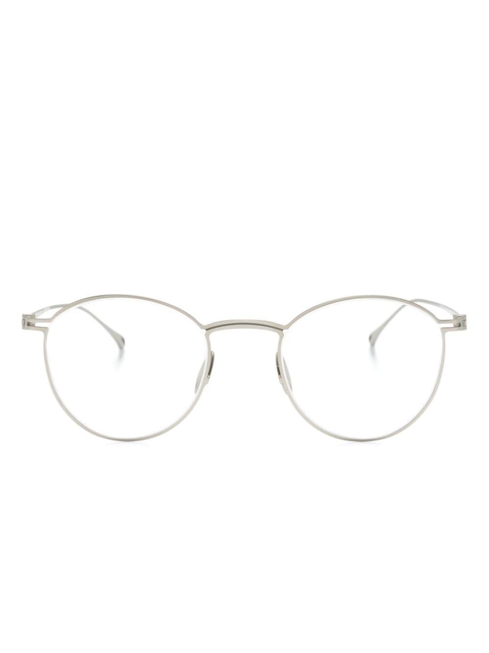 Giorgio Armani x Yuichi Toyama round-frame glasses - Silver von Giorgio Armani