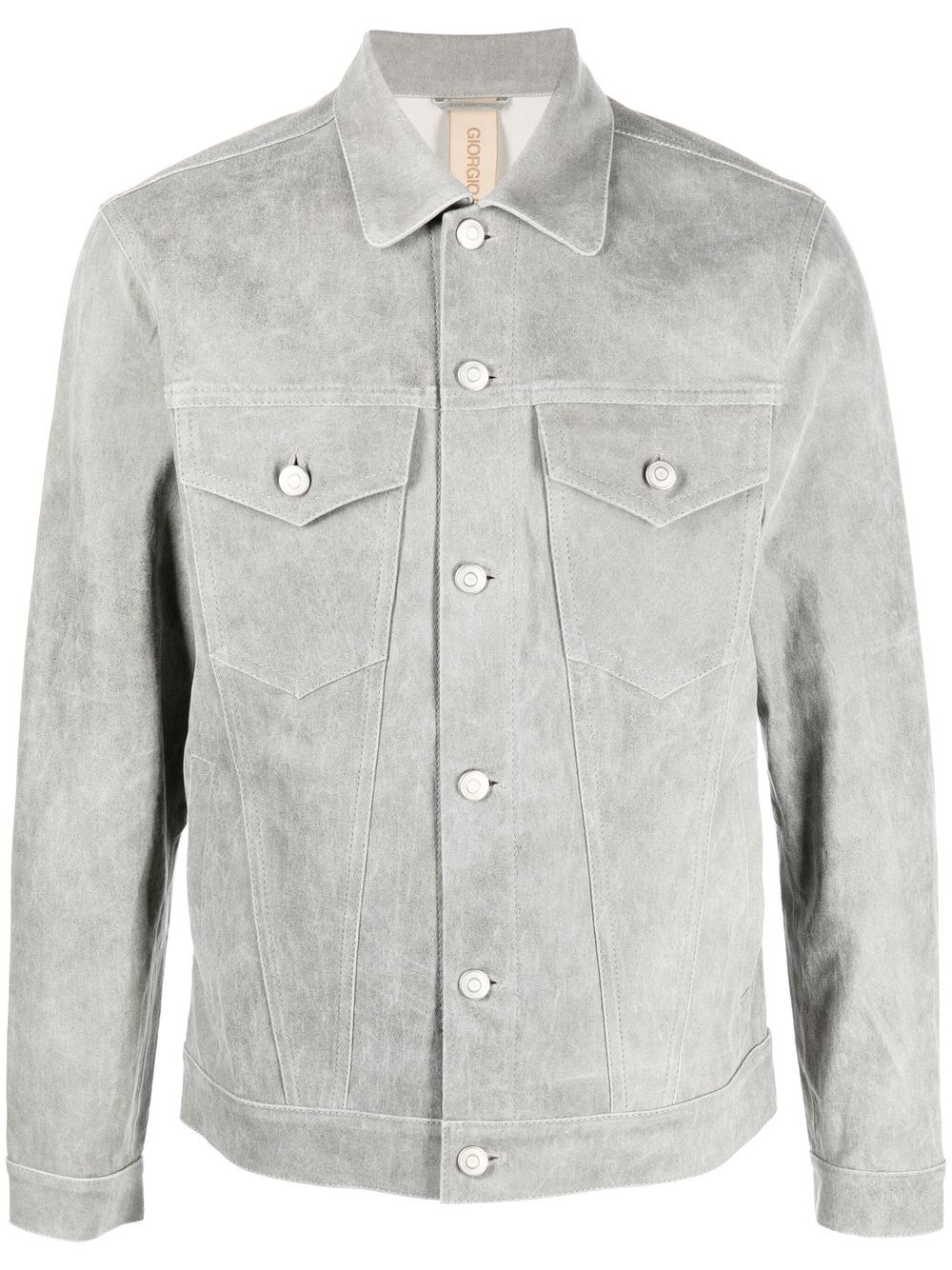 Giorgio Brato button-up leather jacket - Grey von Giorgio Brato
