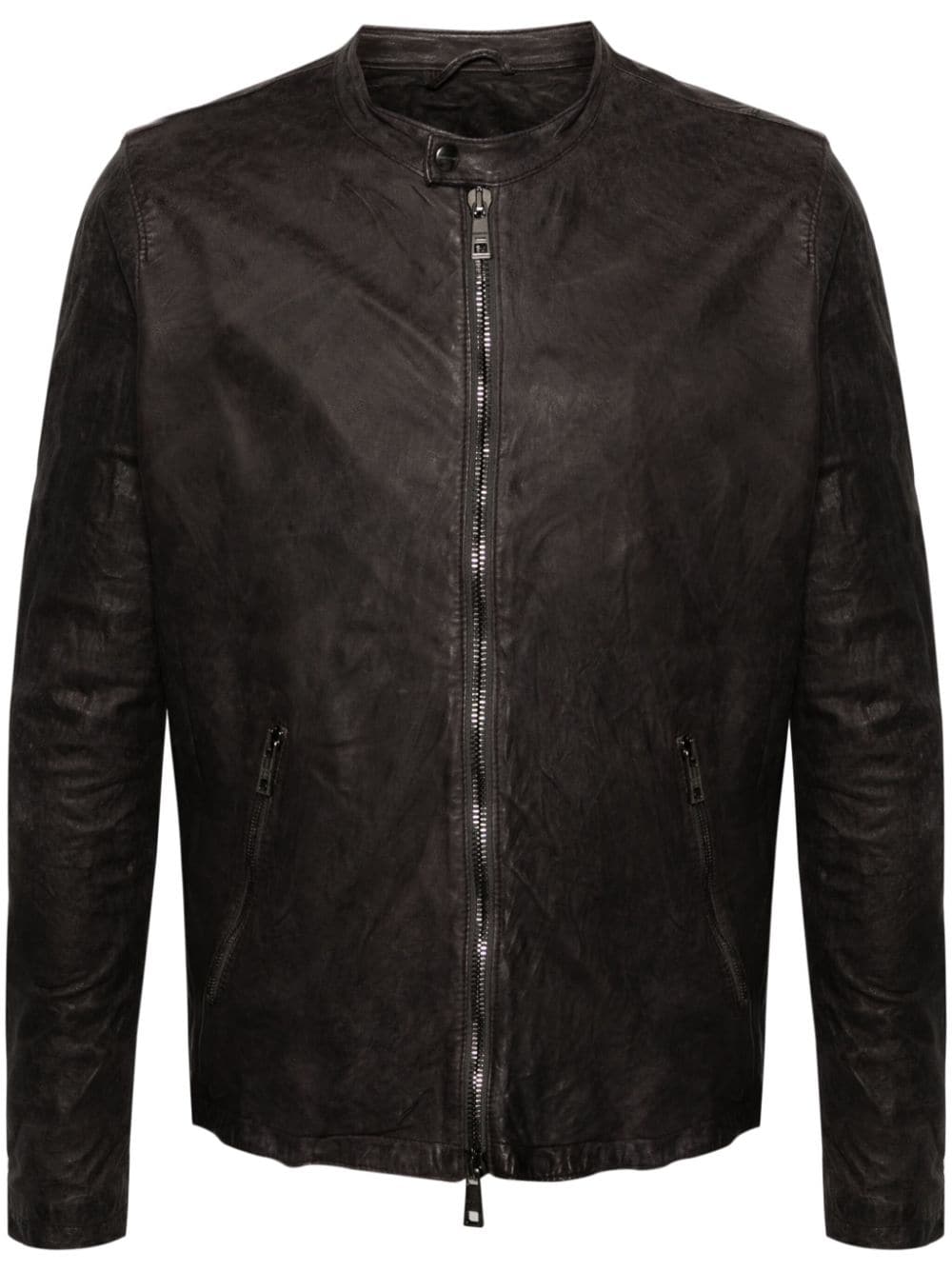 Giorgio Brato crinkled leather jacket - Black von Giorgio Brato