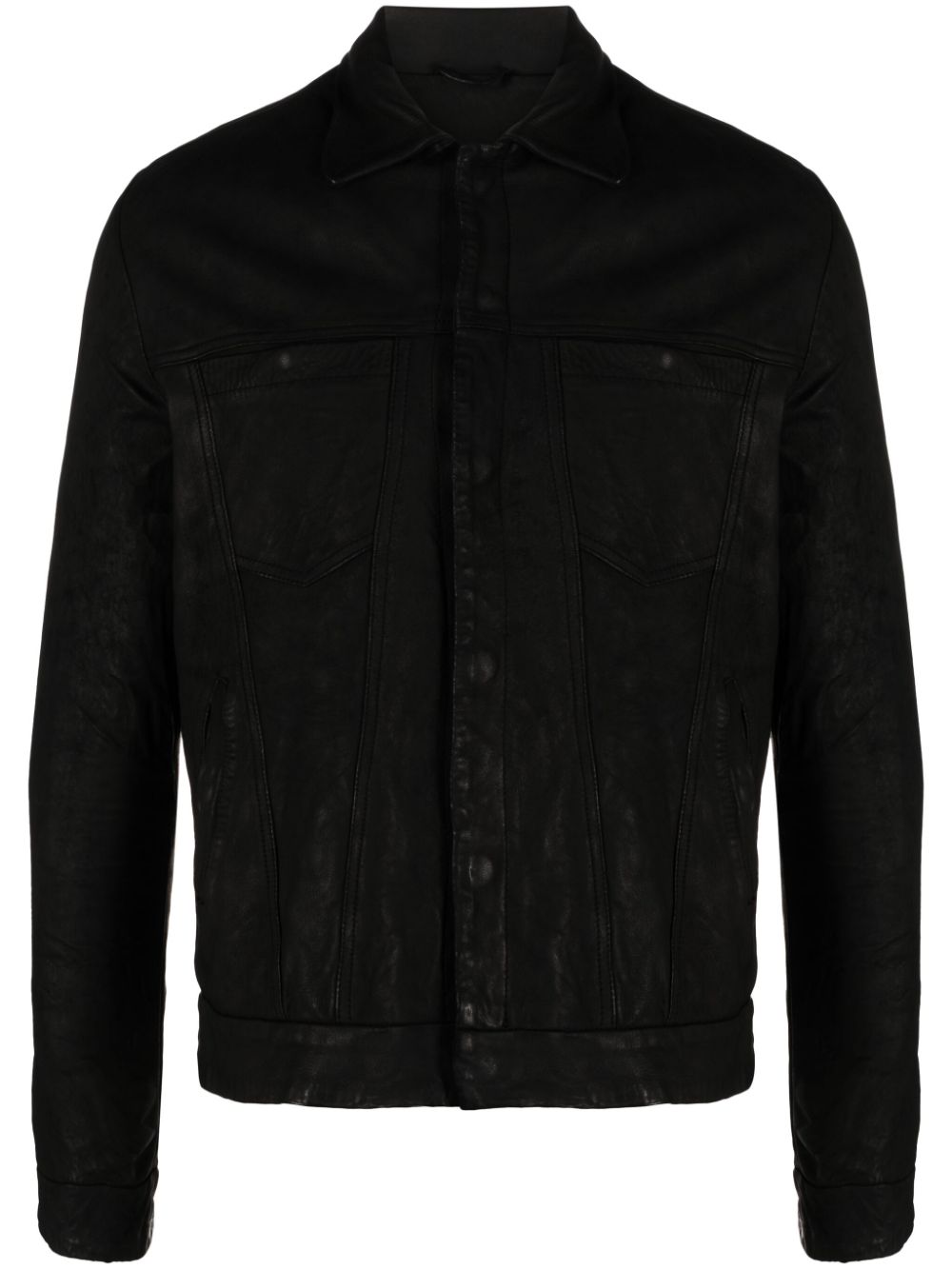 Giorgio Brato crinkled leather jacket - Black von Giorgio Brato