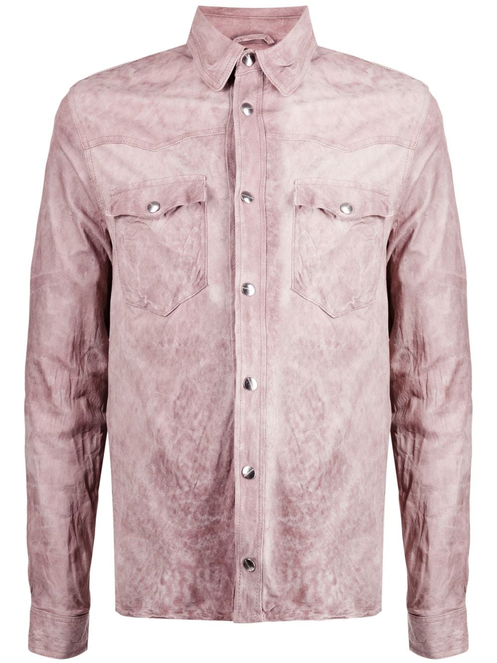 Giorgio Brato distressed-effect leather jacket - Pink von Giorgio Brato