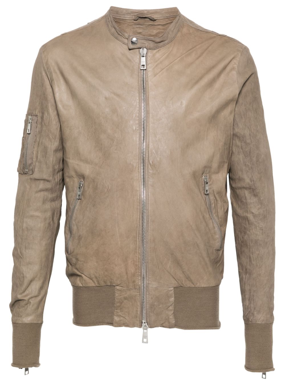 Giorgio Brato leather bomber jacket - Brown von Giorgio Brato