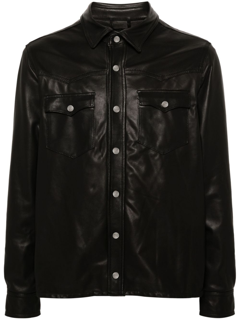 Giorgio Brato leather shirt jacket - Black von Giorgio Brato