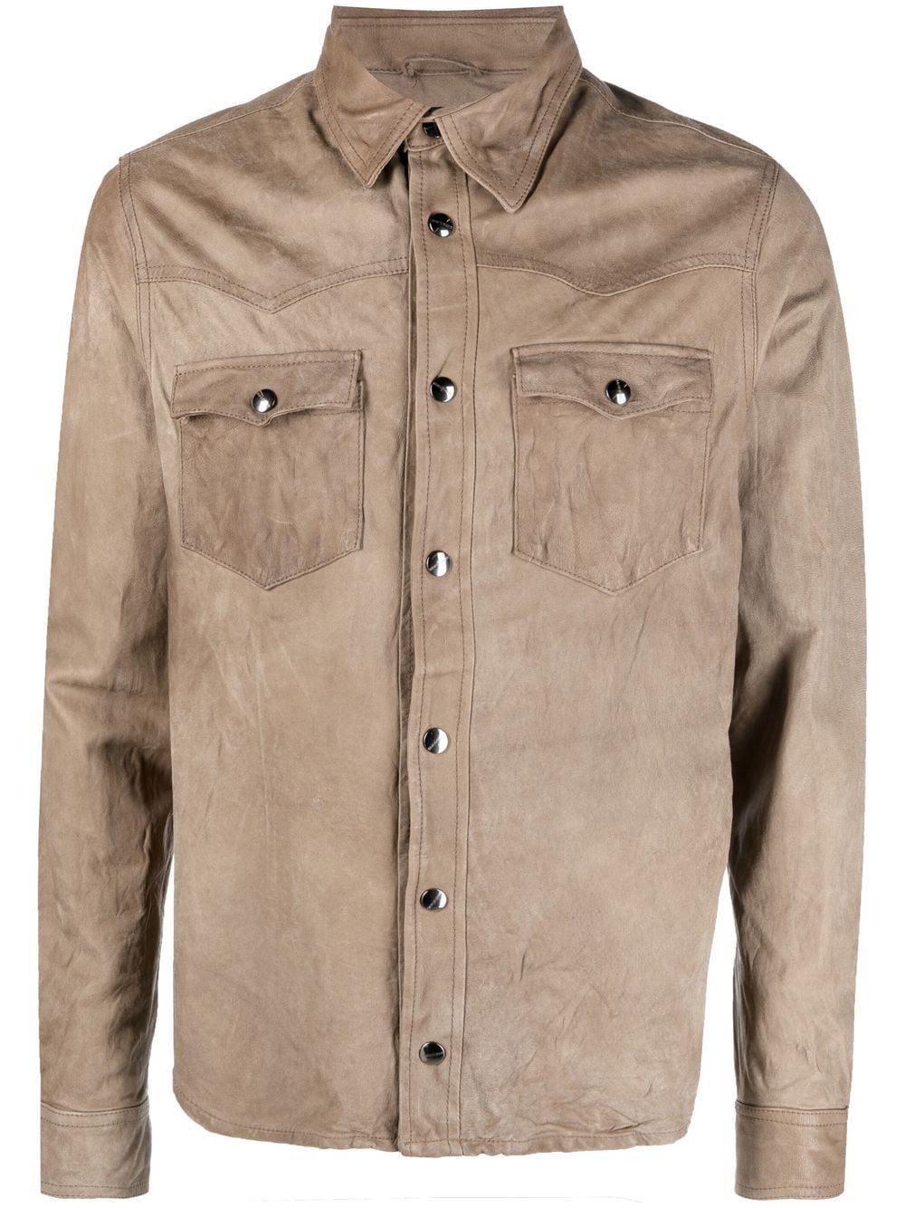 Giorgio Brato leather western shirt - Brown von Giorgio Brato