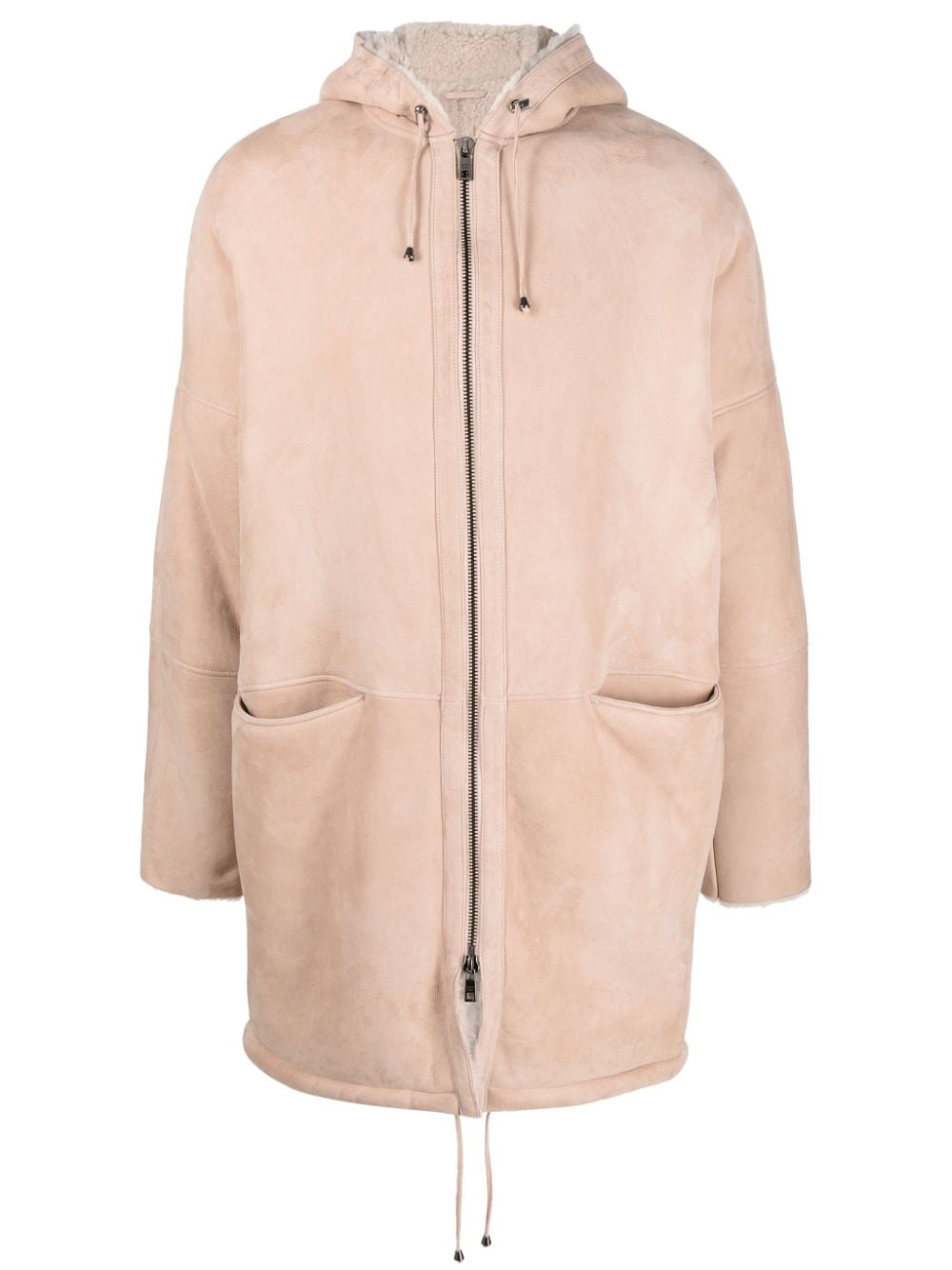 Giorgio Brato shearling-trim hooded jacket - Neutrals von Giorgio Brato