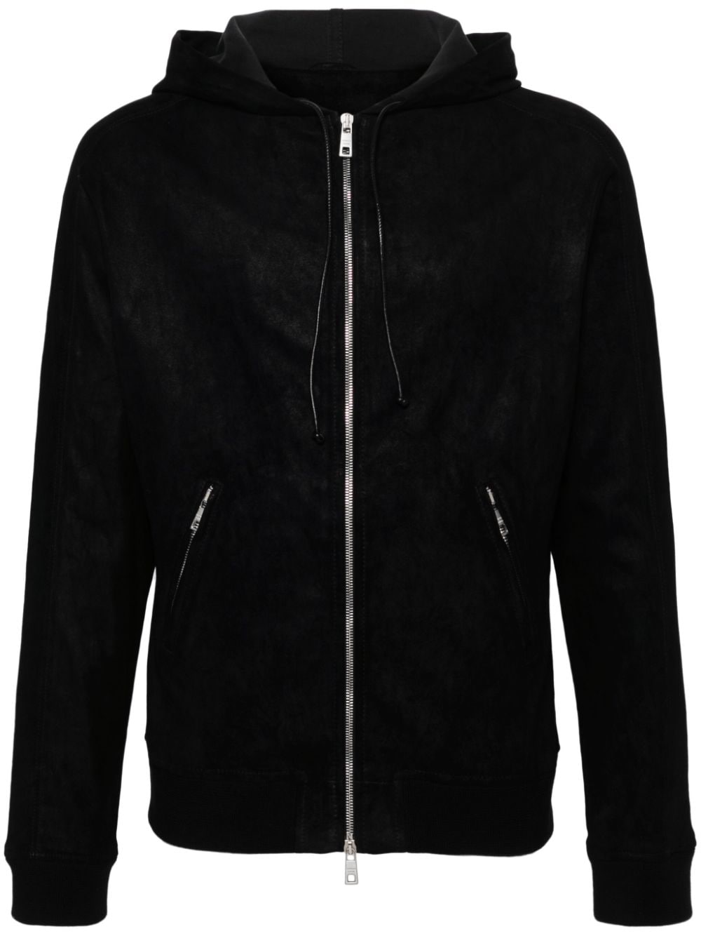 Giorgio Brato suede hooded jacket - Black von Giorgio Brato