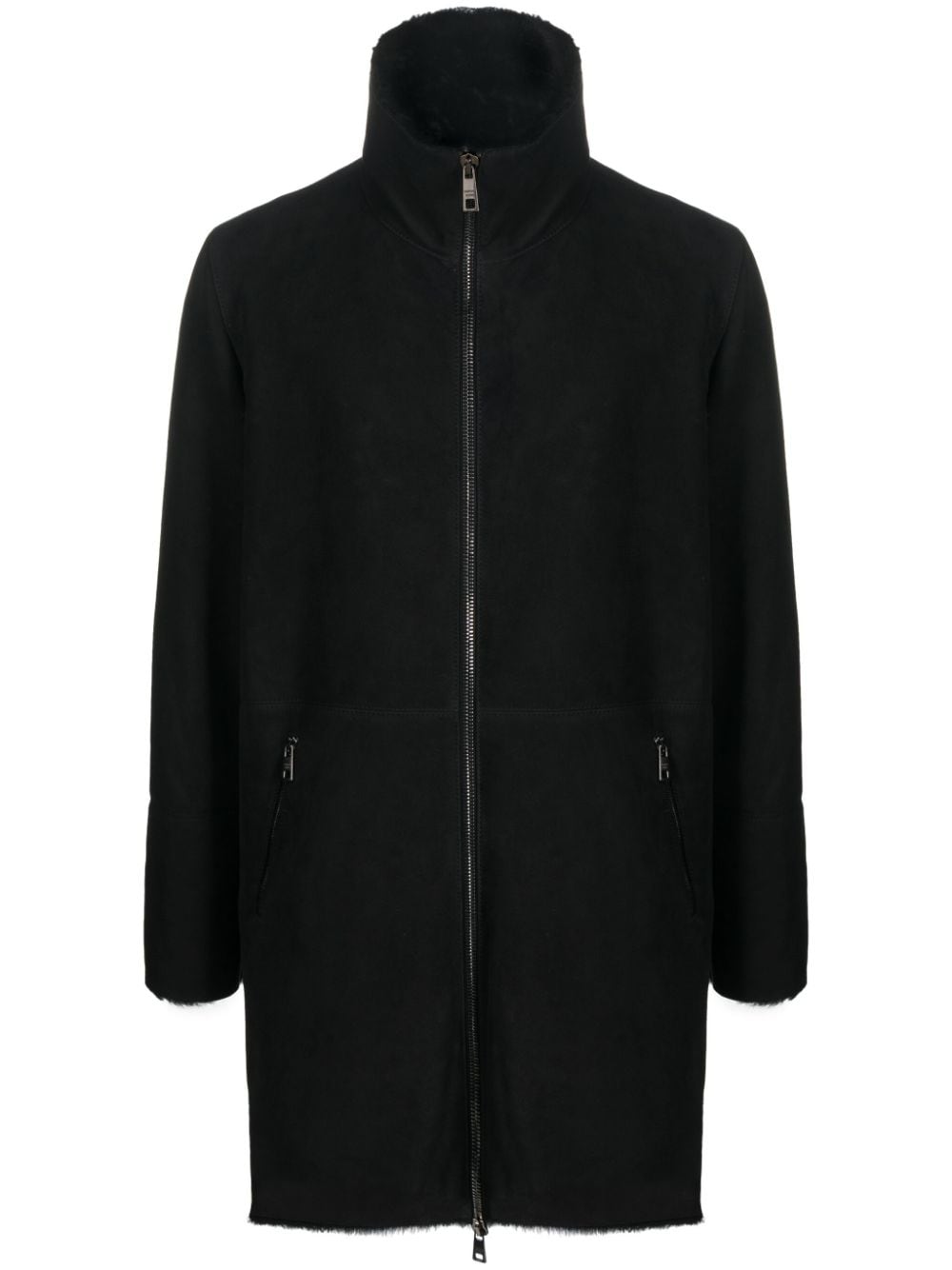 Giorgio Brato zip-fastening shearling coat - Black von Giorgio Brato