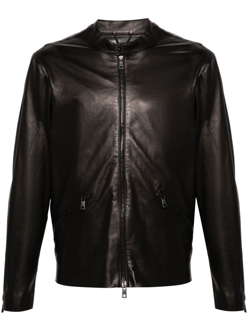 Giorgio Brato zip-up leather jacket - Black von Giorgio Brato