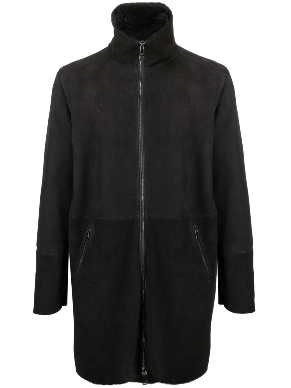 Giorgio Brato zip-up sheepskin jacket - Black von Giorgio Brato